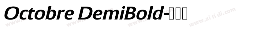 Octobre DemiBold字体转换